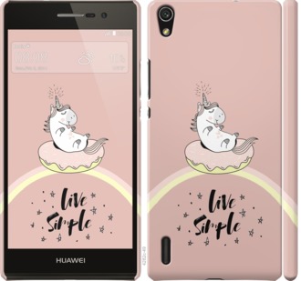 

Чехол Единорожка в пончике для Huawei Ascend P7 719501