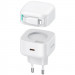 МЗП Usams US-CC209 GaN With Lightning Magnetic Retractable Cable Module XMF Ser. 35W (2USB-C) (White)