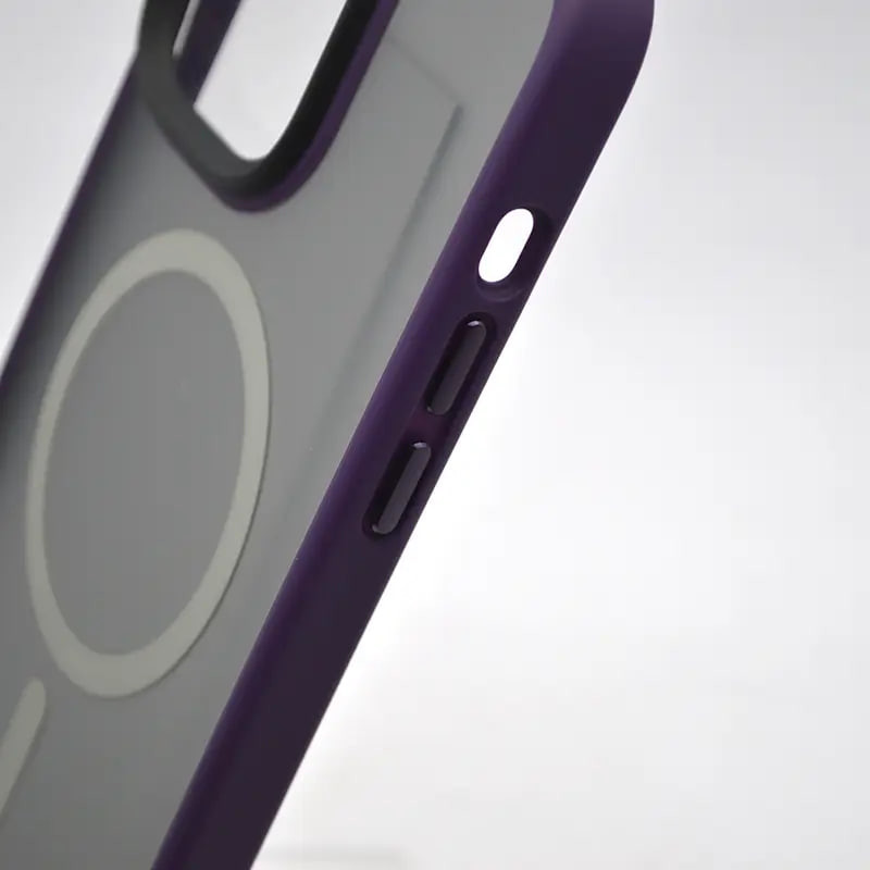 Замовити TPU+PC чохол Metal Buttons with Magnetic Safe на Apple iPhone 14 Pro Max (6.7") (Темно-фіолетовий) на vchehle.ua