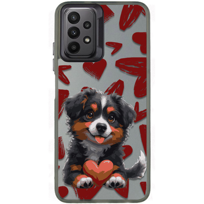 TPU+PC чохол TakiTaki Love magic glow для Samsung Galaxy A23 4G (Lovely dog / Black)