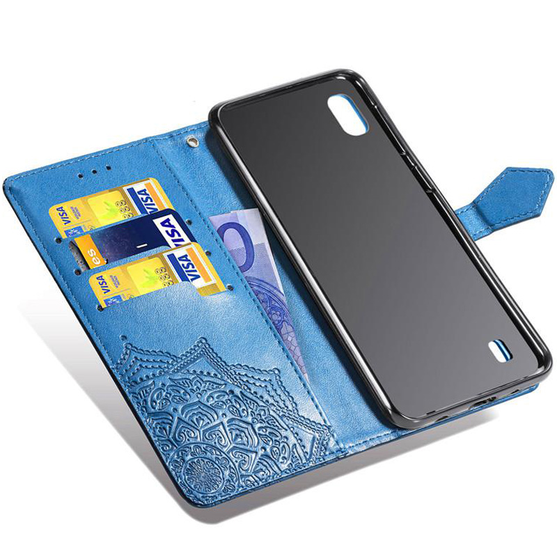 Фото Кожаный чехол (книжка) Art Case с визитницей для Samsung Galaxy A10 (A105F) (Синий) в магазине vchehle.ua