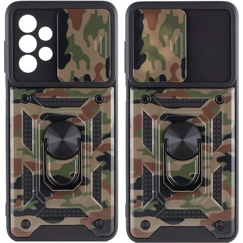 Ударопрочный чехол Camshield Serge Ring Camo для Samsung Galaxy A13 4G (Коричневый / Army Brown)