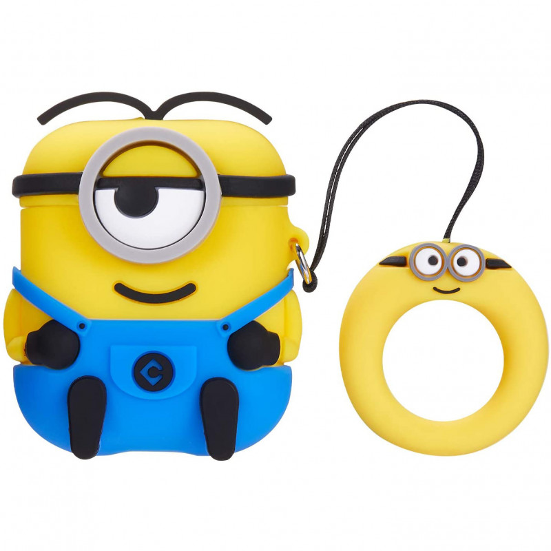

Силіконовий футляр Minion series для навушників AirPods + кiльце (Стюарт) 884154