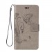 Кожаный чехол (книжка) Four-leaf Clover с визитницей для Meizu M5 Note (Серый)