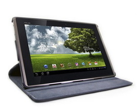 Кожаный чехол-книжка TTX (360 градусов) для Asus TF101 Transformer (Черный)