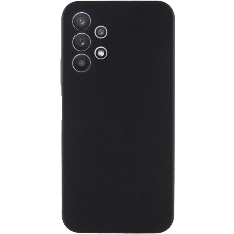 Чохол Silicone Cover Lakshmi Full Camera (AAA) на Samsung Galaxy A32 4G (Чорний / Black)