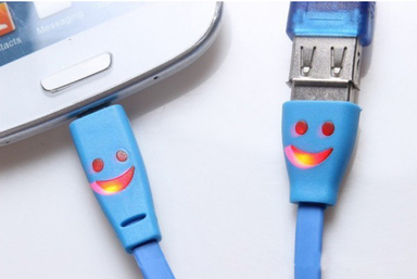 Фото Дата кабель (светящийся smile) Navsailor (C-071) MicroUSB в магазине vchehle.ua