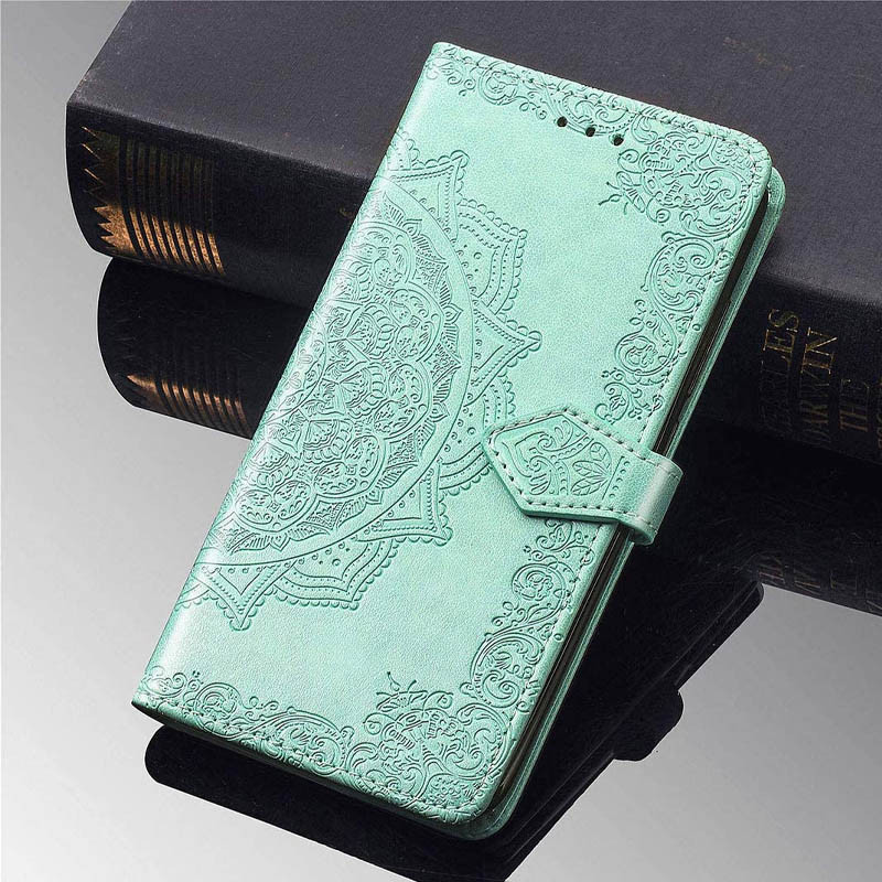 Купить Кожаный чехол-книжка Art Case с визитницей для Samsung Galaxy A21s (Бирюзовый) на vchehle.ua