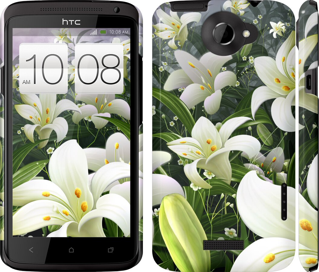 

Чехол Белые лилии для HTC One X 245670