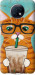 Чохол Зеленоокий кіт в окулярах на Xiaomi Redmi Note 9T