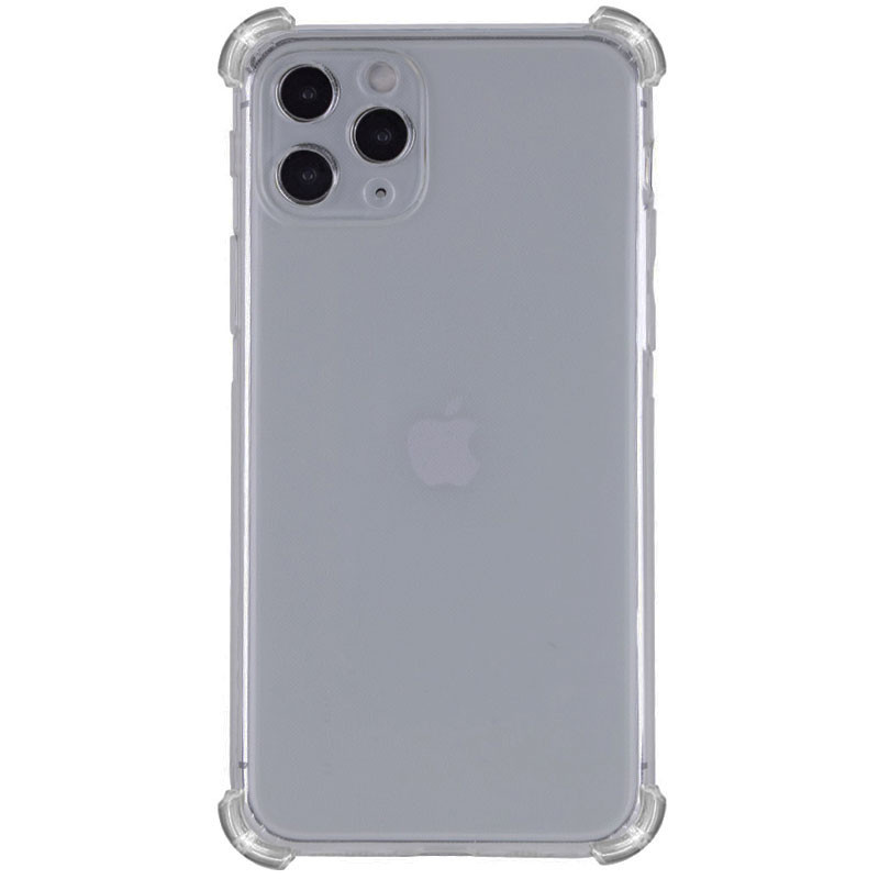 TPU чохол GETMAN Ease logo посилені кути Full Camera на Apple iPhone 11 Pro Max (6.5") (Сірий (прозорий))