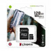 Карта памяти Kingston MicroSDXC 128GB (UHS-1) Class 10 A1 Canvas Select Plus R100MB/s + SD-адаптер (Черный)