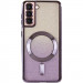 Фото TPU чехол Delight case with Magnetic Safe с защитными линзами на камеру для Samsung Galaxy S21 FE (Фиолетовый / Deep Purple) на vchehle.ua
