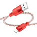 Фото Дата кабель Hoco X99 Crystal Junction USB to Lightning (1.2m) (Red) в маназині vchehle.ua