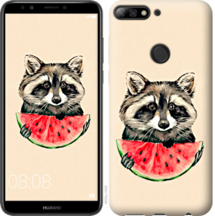 

Чохол Єнотик з кавуном для Huawei Y7 Prime (2018) 800009