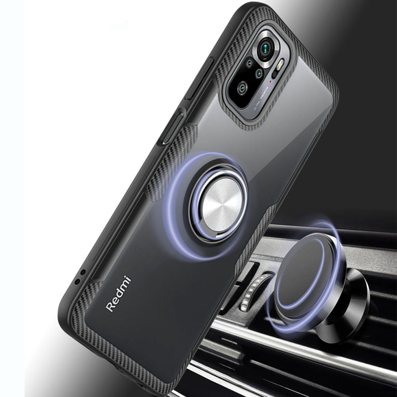 

TPU+PC чохол Deen CrystalRing for Magnet (opp) для Xiaomi Redmi Note 10 (Бесцветный / Черный) 1147614