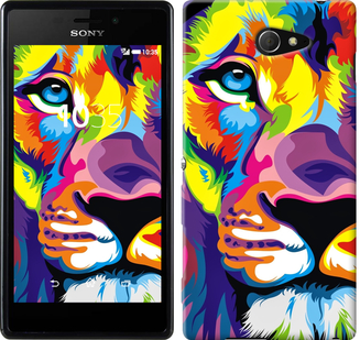 

Чохол Різнобарвний лев на Sony Xperia M2 D2305 261608