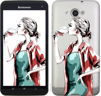 

Чехол Девушка с бокалом для Lenovo S930 841493