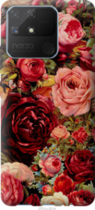 Чехол Цветущие розы для Realme Narzo 50A