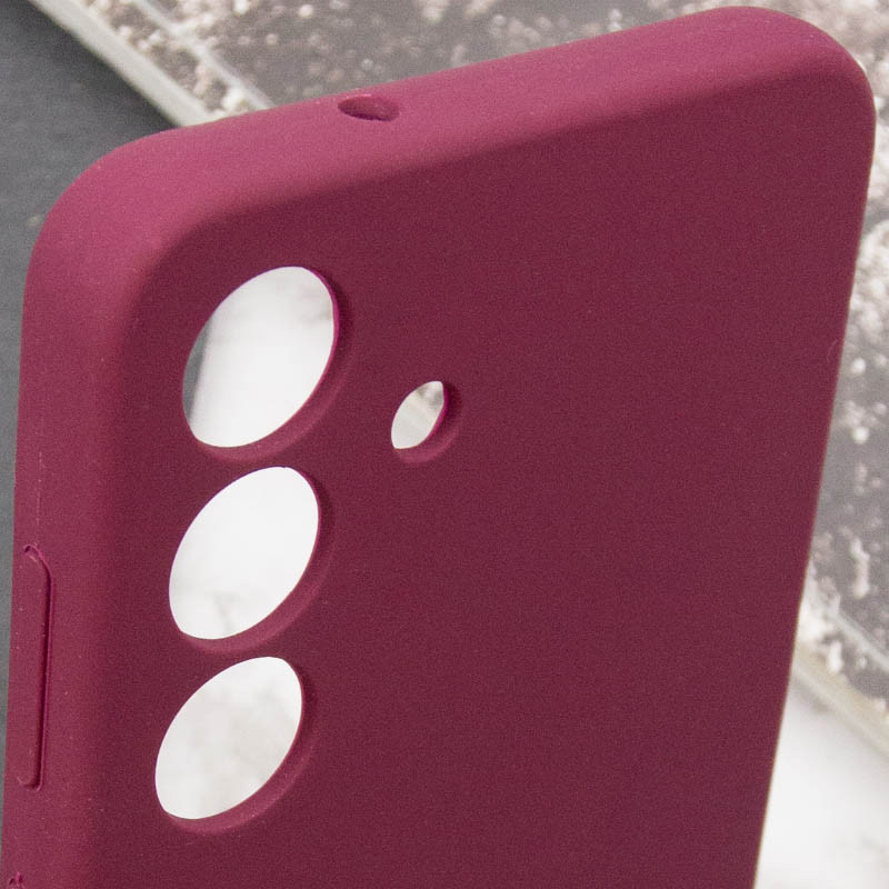 Фото Чохол Silicone Cover Lakshmi Full Camera (AAA) на Samsung Galaxy A15 4G/5G / M15 5G (Бордовий / Plum) на vchehle.ua
