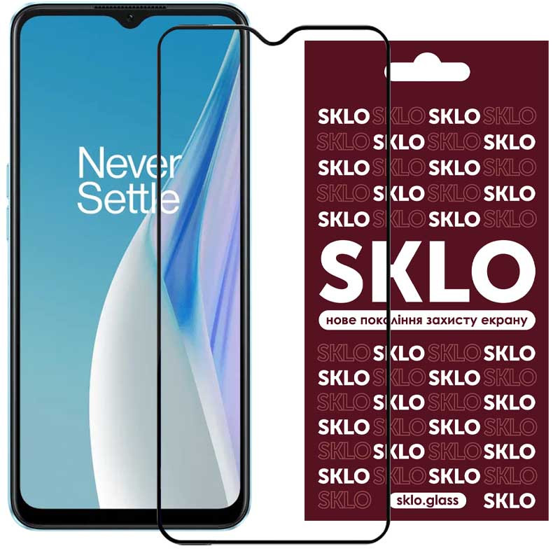 Защитное стекло SKLO 3D для OnePlus Nord N20 SE / N300 (Черный)