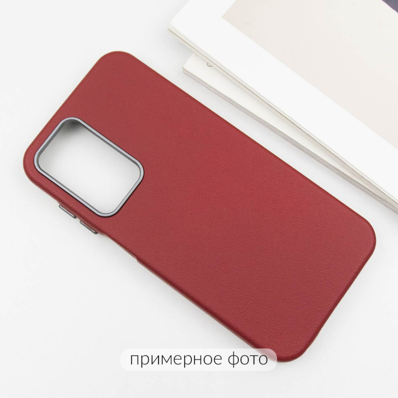 Фото Шкіряний чохол Leather Case Metal Buttons на Xiaomi Redmi Note 13 Pro 4G / Poco M6 Pro 4G (Red) в маназині vchehle.ua