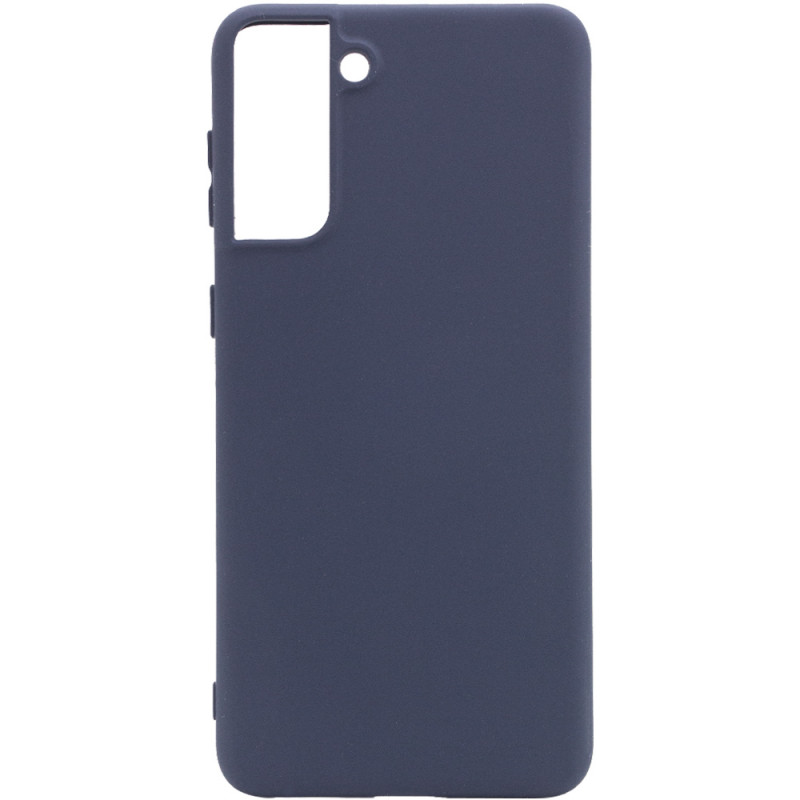 Чехол Silicone Cover Full without Logo (A) для Samsung Galaxy S21+ (Синий / Midnight blue)