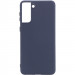 Чехол Silicone Cover Full without Logo (A) для Samsung Galaxy S21+ (Синий / Midnight blue)
