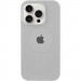 Чехол Silicone Case Full Protective (AA) with Magnetic Safe для Apple iPhone 13 Pro Max (6.7") (Серый / Light Grey)