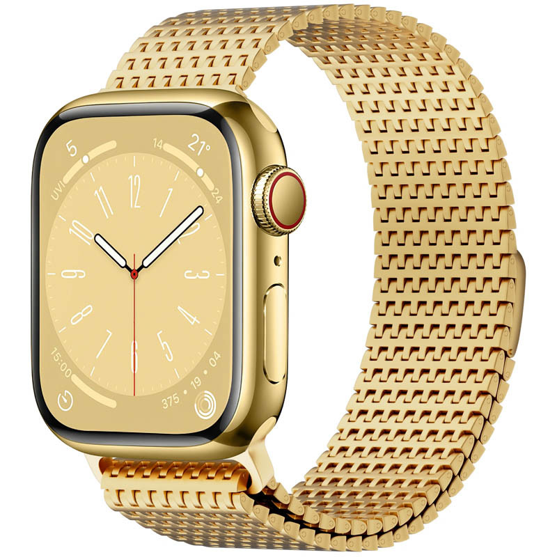 Ремешок WiWU Stainless steel для Apple Watch 38/40/41/42mm(ser.10) (Gold)