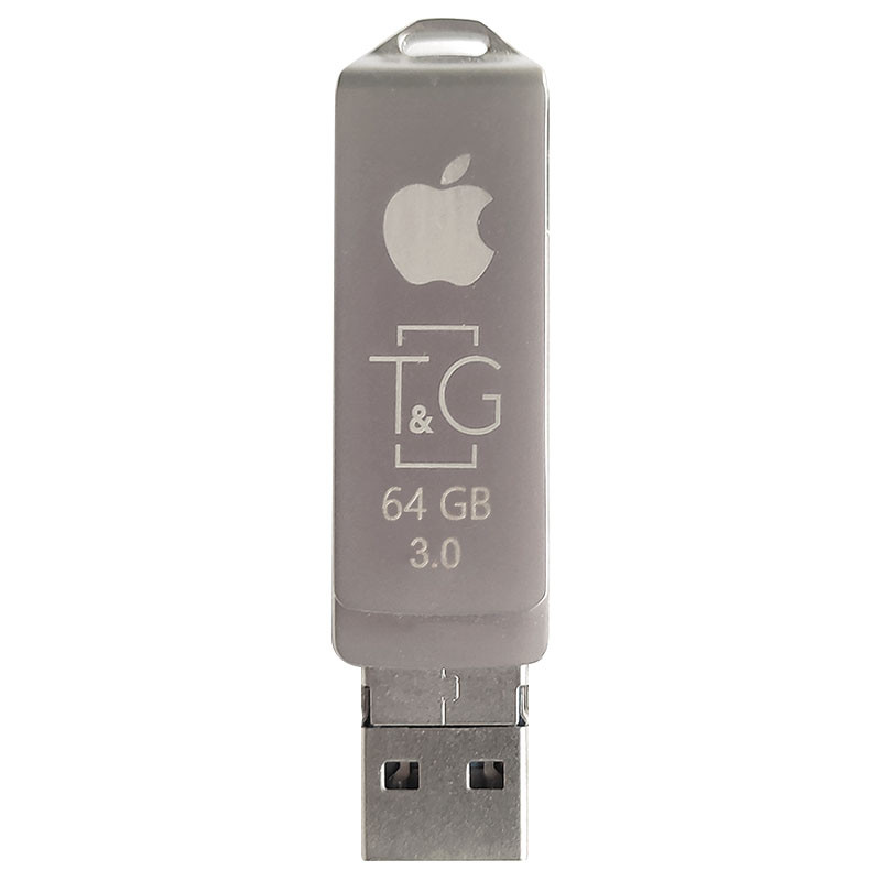 

Флеш-драйв T&G 004 Metal series USB 3.0 - Lightning, 64GB (Срібний) 1105434