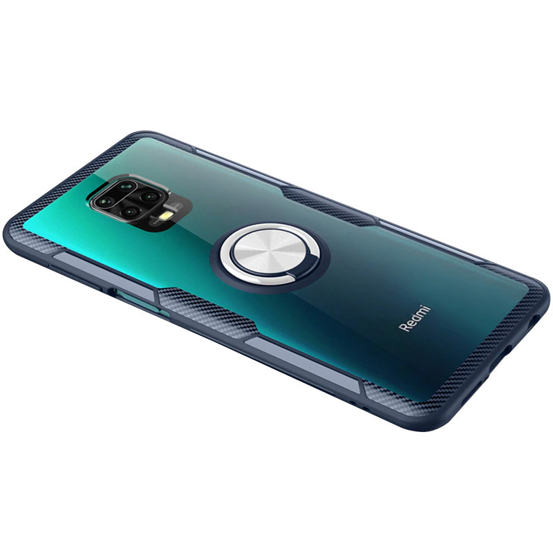 

TPU+PC чехол Deen CrystalRing for Magnet (opp) для Xiaomi Redmi Note 9 Pro Max (Бесцветный / Темно-синий) 903290