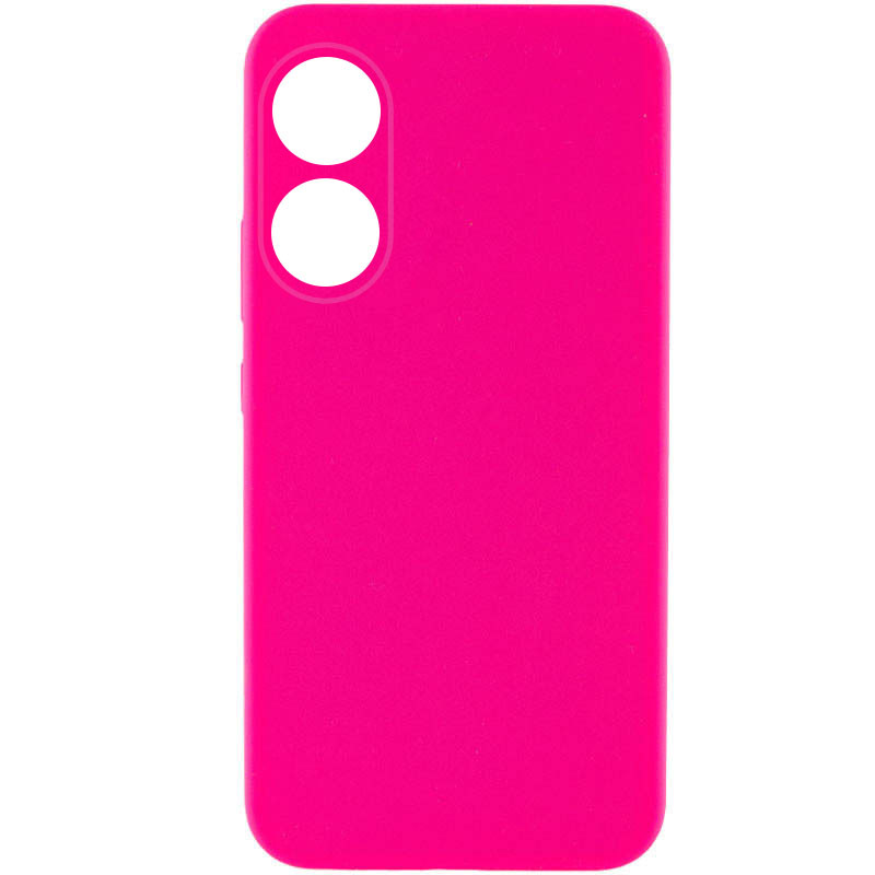 Чехол Silicone Cover Lakshmi Full Camera (AAA) для Oppo A78 4G (Розовый / Barbie pink)