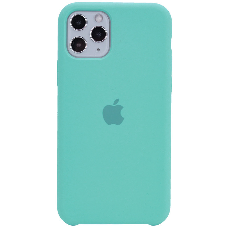 Чехол Silicone Case (AA) для Apple iPhone 11 Pro Max (6.5") (Бирюзовый / Ice Blue)