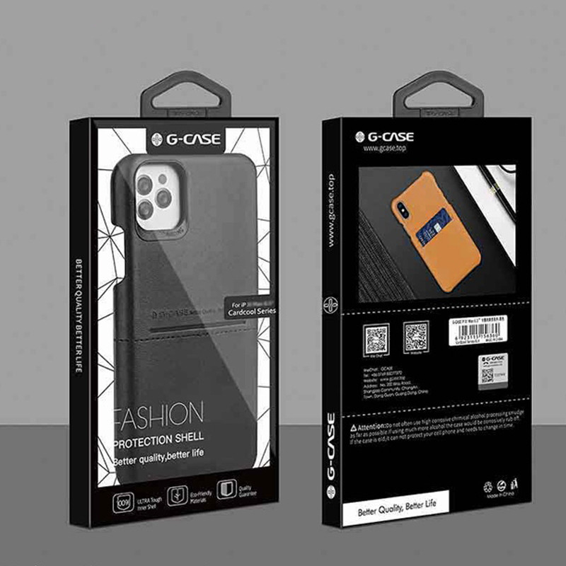 Кожаная накладка G-Case Cardcool Series для Apple iPhone 11 Pro (5.8") (Черный) в магазине vchehle.ua