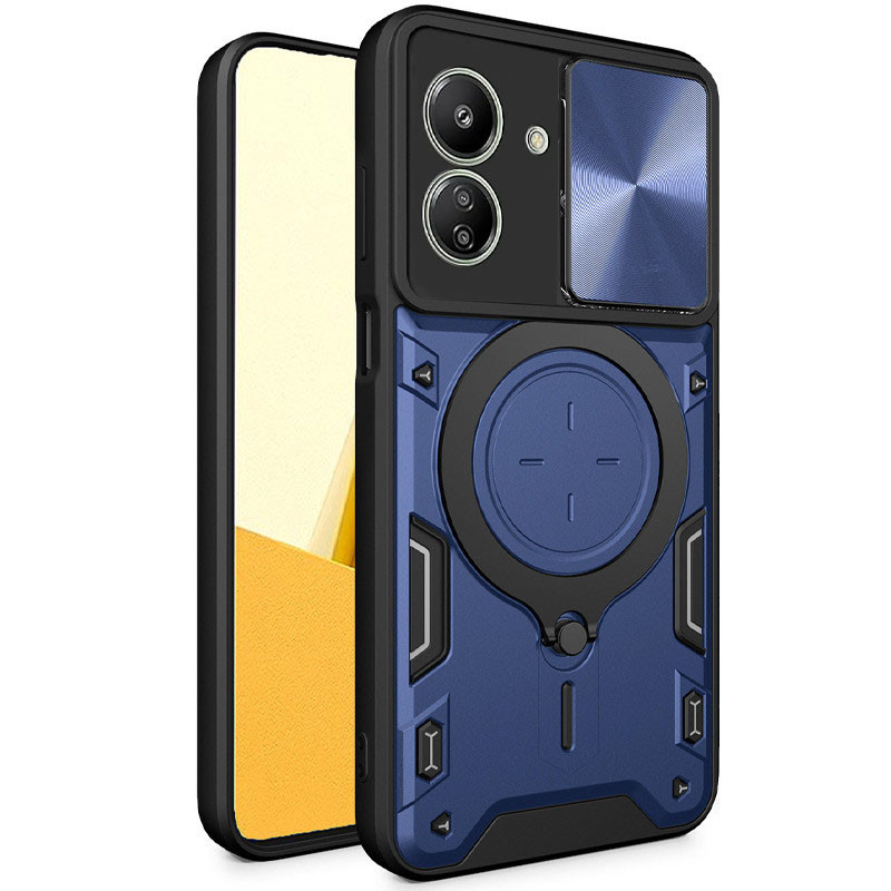 Фото Удароміцний чохол Bracket case with Magnetic на Xiaomi Redmi 13C / Poco C65 (Blue) на vchehle.ua