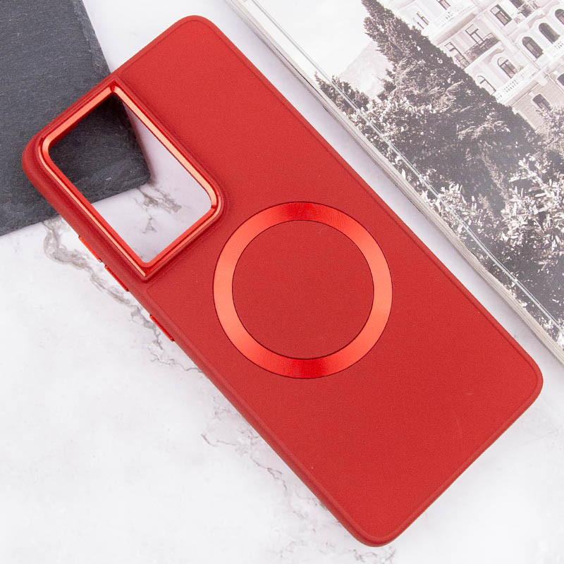 TPU чехол Bonbon Metal Style with Magnetic safe для Samsung Galaxy S23 Ultra (Красный / Red) в магазине vchehle.ua