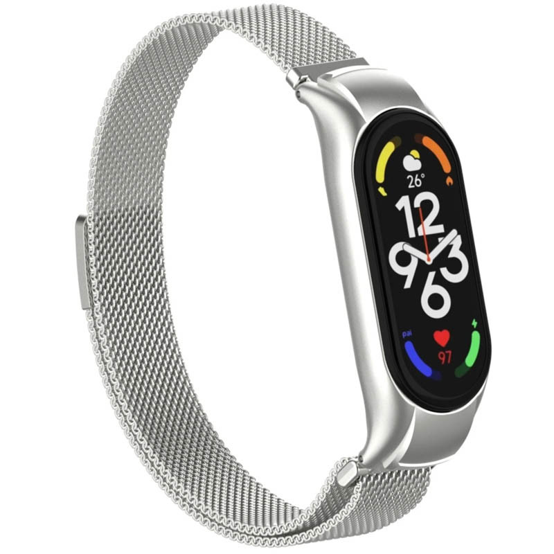 Фото Ремінець Milanese Loop Design для Xiaomi Mi Band 3/4 (Срібний) в маназині vchehle.ua