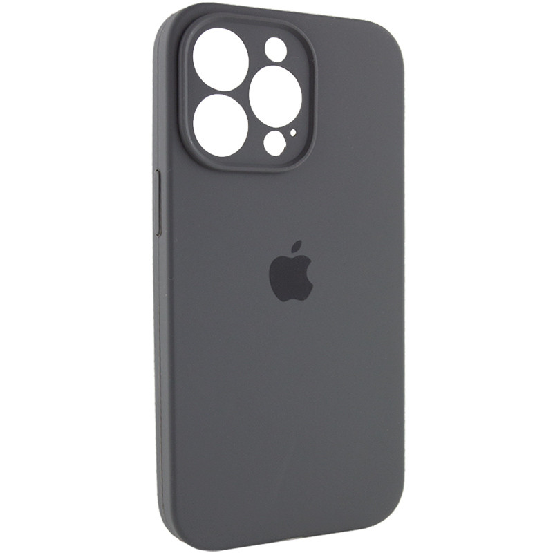 Фото Чехол Silicone Case Full Camera Protective (AA) для Apple iPhone 15 Pro (6.1") (Серый / Dark Gray) на vchehle.ua