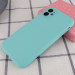 Фото Чехол Silicone Case Full Camera Protective (AA) NO LOGO для Apple iPhone 12 (6.1") (Бирюзовый / Marine Green) на vchehle.ua