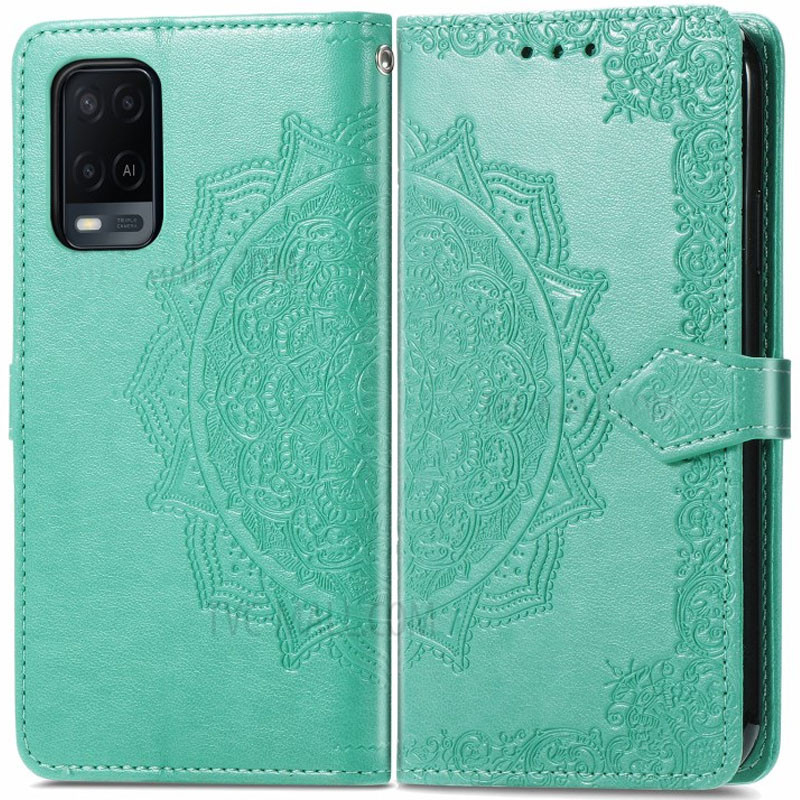

Шкіряний чохол (книжка) Art Case з візитницею на Oppo A54 4G (Бірюзовий) 1172356
