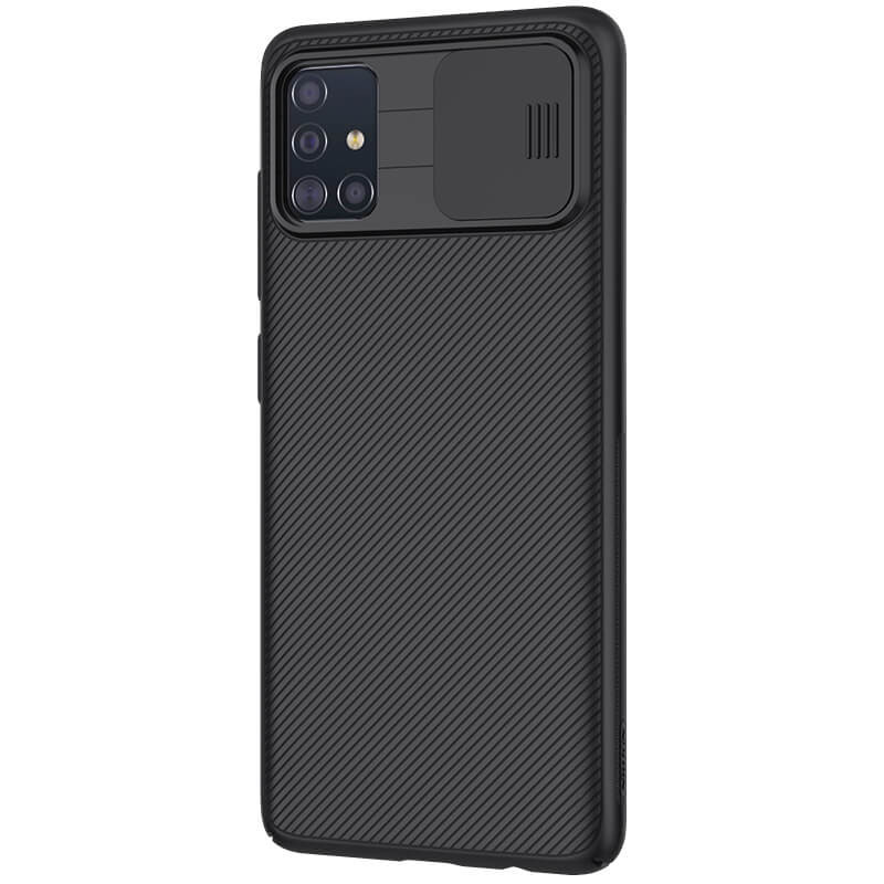 Карбоновая накладка Nillkin Camshield (шторка на камеру) для Samsung Galaxy A51 (Черный / Black) в магазине vchehle.ua