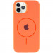 Фото Чехол Silicone Case Full Protective (AA) with Magnetic Safe для Apple iPhone 11 Pro Max (6.5") (Оранжевый / Papaya) на vchehle.ua