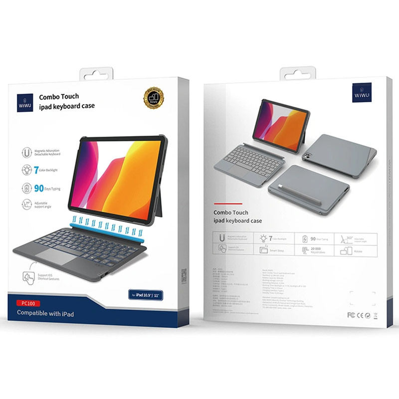 Замовити Клавіатура WIWU Combo Touch iPad keyboard case 10.9/2022 (Grey) на vchehle.ua