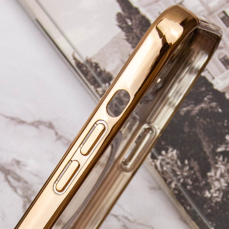 Замовити TPU чохол Fibra Chrome with Magnetic safe на Apple iPhone 14 (6.1") (Gold) на vchehle.ua