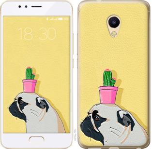 

Чехол Мопс с кактусом для Meizu M5s 795659