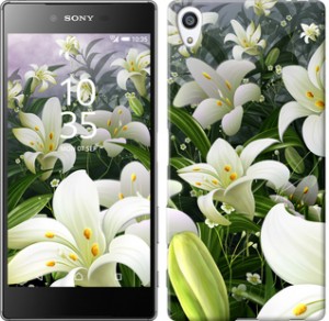 Чехол Белые лилии для Sony Xperia Z5 Premium E6883