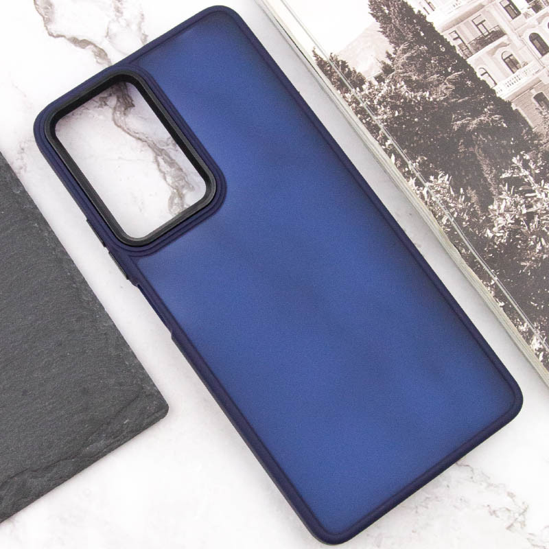 Чехол TPU+PC Lyon Frosted для Infinix Hot 50 4G (Navy Blue) в магазине vchehle.ua