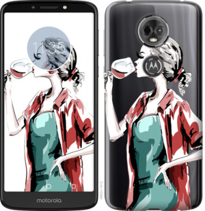 

Чехол Девушка с бокалом для Motorola Moto E5 Plus 841839