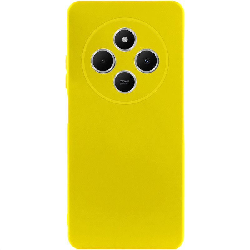 Чохол Silicone Cover Lakshmi Full Camera (AA) на Xiaomi Redmi 14C / Poco C75 (Жовтий / Flash)